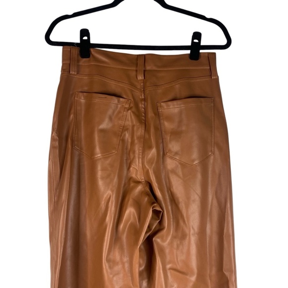 Blank NYC Baxter Ribcage Straight Leg Vegan Faux Leather Pants 29 Carmel Tan - Picture 5 of 13